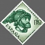 Spain 1958 Characters 1,80 Ptas Green Edifil 1229